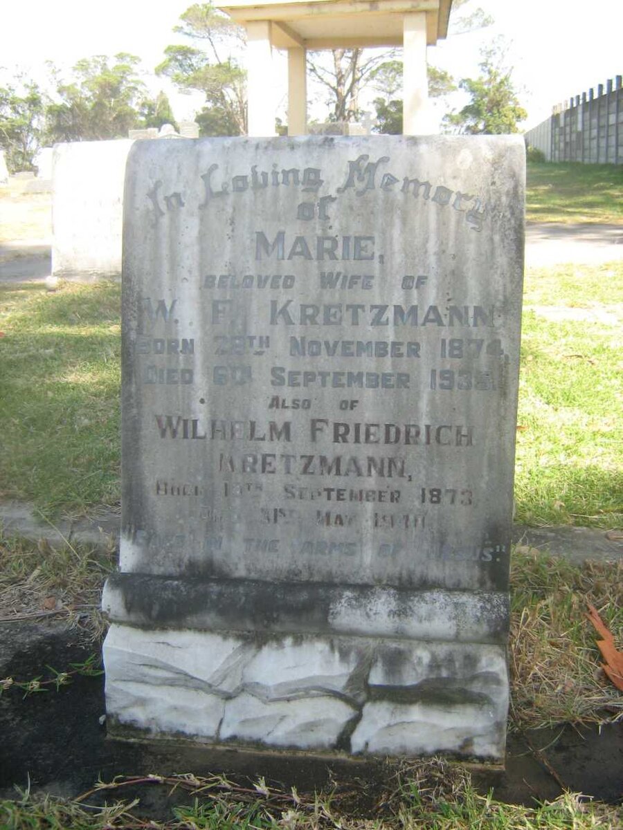 KRETZMANN Wilhelm Friedrich 1873-1940 &amp; Marie 1874-1935
