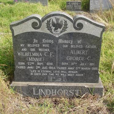 LINDHORST Albert George C. 1891-1968 &amp; Wilhelmina C.F. 1898-1964