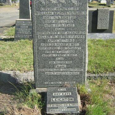 LEIGHTON William -1917 &amp; Amy Kate 1863-1957 :: LEIGHTON Alexander  -1913 :: LEIGHTON Stanley -1919 :: LEIGHTON Frank -1925