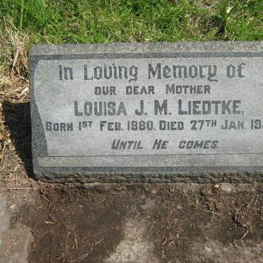 LIEDTKE Louisa J.M. 1880-1957