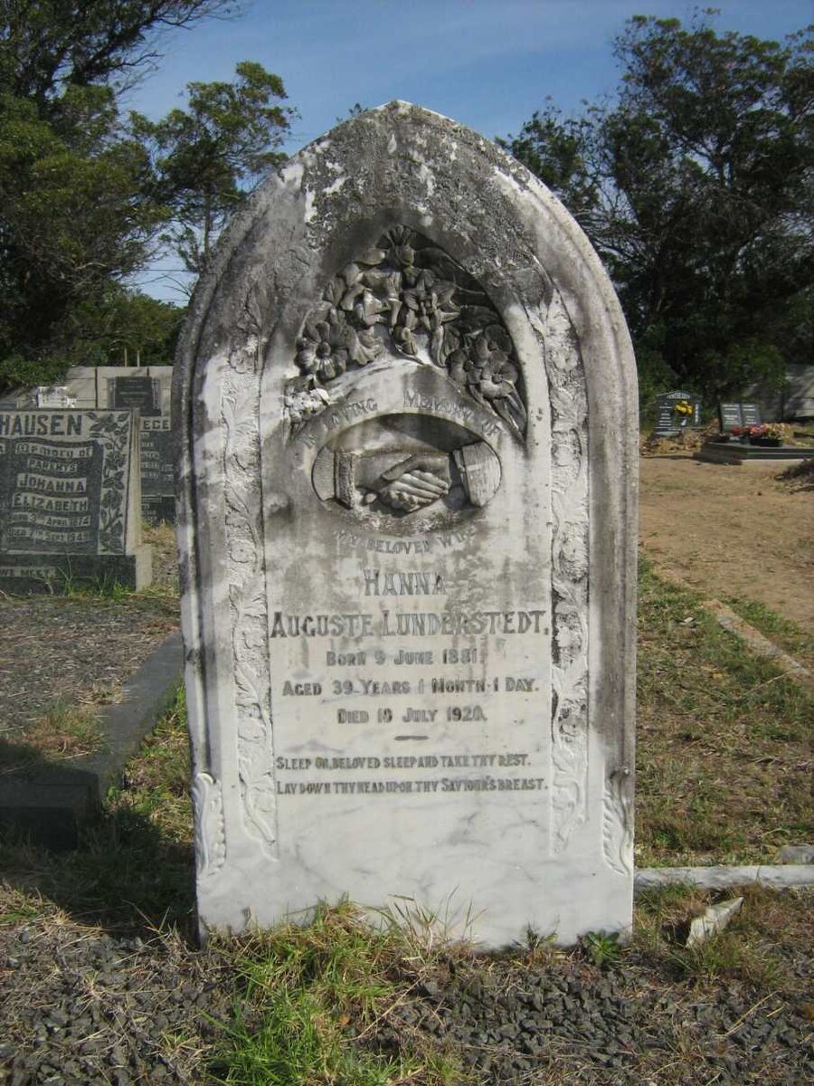 LUNDERSTEDT Hanna Auguste 1881-1920