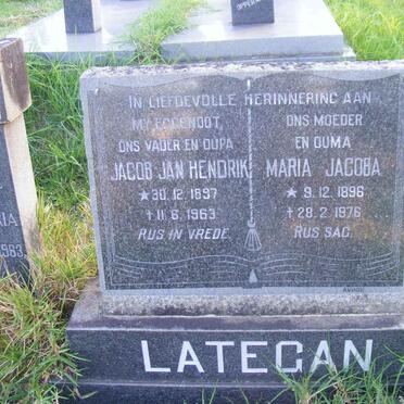 LATEGAN Jacob Jan Hendrik 1897-1963 &amp; Maria Jacoba 1896-1976