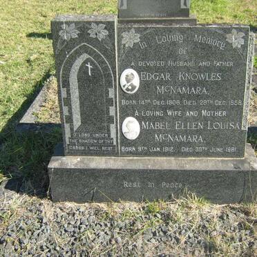 McNAMARA Edgar Knowles 1906-1958 &amp; Mabel Ellen Louisa 1912-1981