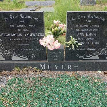 MEYER Gerhardus Louwrens 1904-1974 &amp; Ann Emma HUMAN 1900-1971
