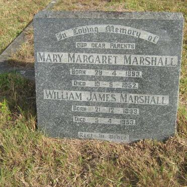 MARSHALL William John 1893-1953 &amp; Mary Margaret 1893-1952