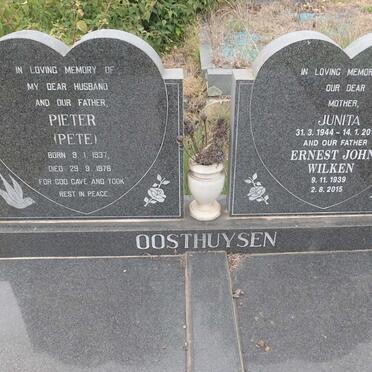 OOSTHUYSEN Pieter 1937-1976 :: OOSTHUYSEN Junita 1944-2018 :: OOSTHUYSEN  Ernest John Wilken 1939-2015