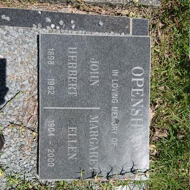 OPENSHAW John Herbert 1898-1962 &amp; Margaret Ellen 1904-2000