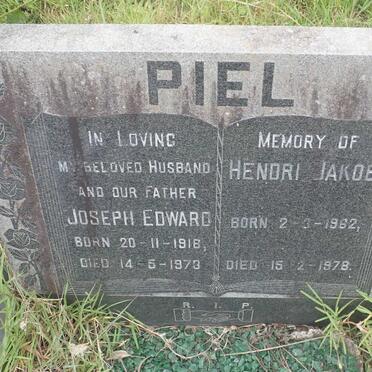 PIEL Joseph Edward 1918-1973 :: PIEL Hendri Jakob 1962-1978