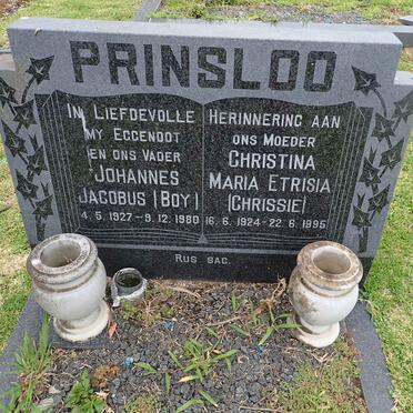 PRINSLOO Johannes Jacobus 1927-1980 &amp; Christina Maria Etrisia 1924-1995