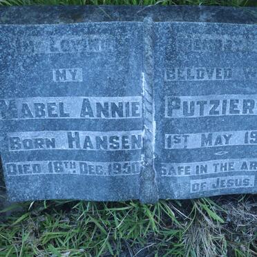 PUTZIER Mabel Annie nee HANSEN 1927-1950