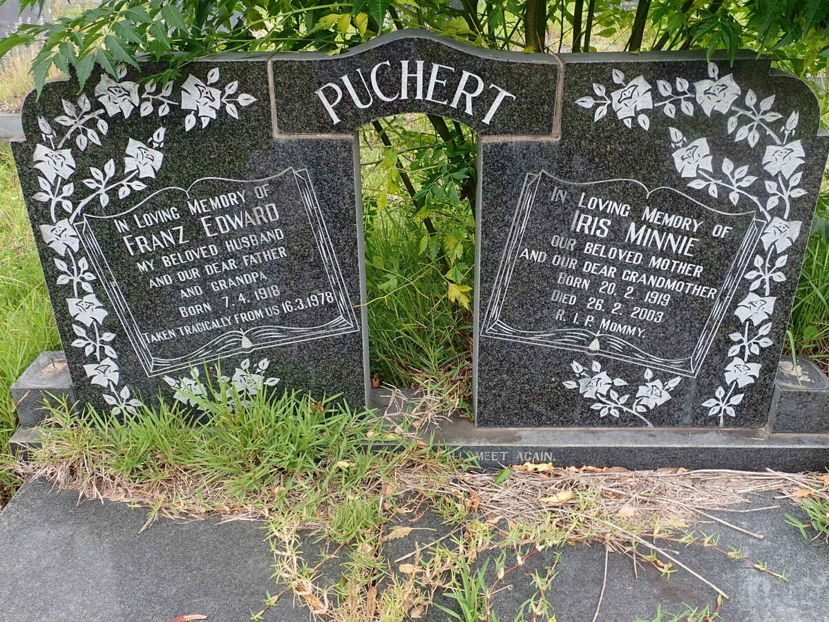 PUCHERT Franz Edward 1918-1978 &amp; Iris Minnie 1919-2003
