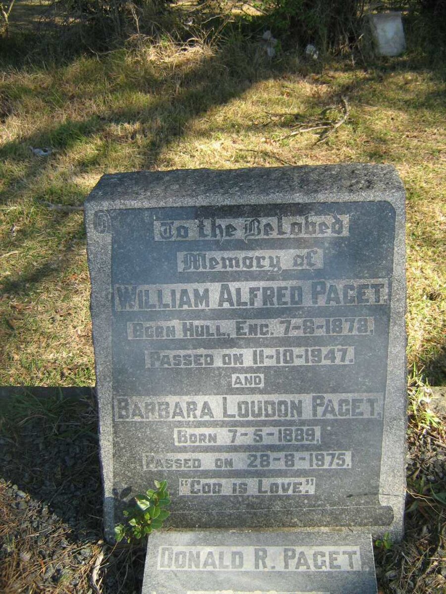 PAGET William Alfred 1878-1947 &amp; Barbara Loudon 1889-1975