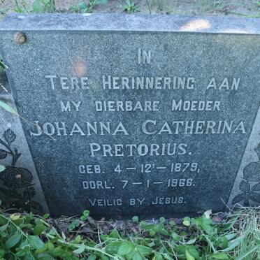 PRETORIUS Johanna Catherina 1879-1966