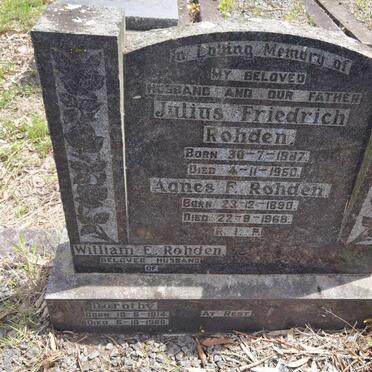 RHODEN Julius Friedrich 1887-1960 & Agnes F. 1890-1968 :: RHODEN William E. 1914-1966