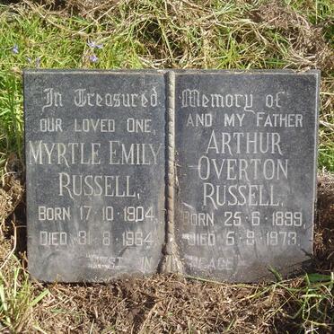 RUSSELL Arthur Overton 1899-1973 &amp; Myrtle Emily 1904-1964