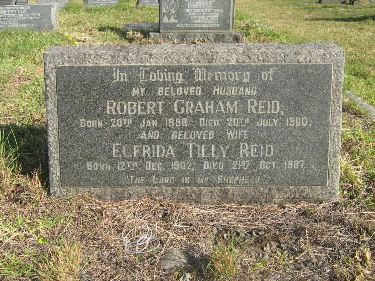 REID Robert Graham 1898-1960 &amp; Elfrida Tilly 1902-1987