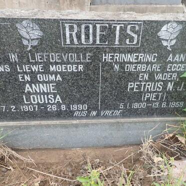 ROETS Petrus N.J. 1900-1959 &amp; Annie Louisa 1907-1990