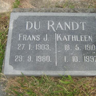 RANDT Frans J., du 1903-1980 &amp; Kathleen M. 1910-1997
