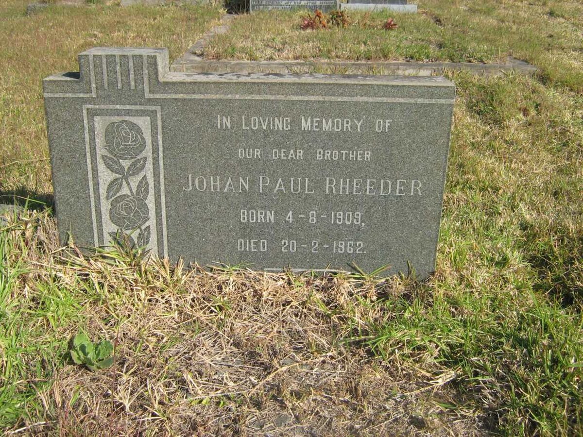 RHEEDER Johan Paul 1909-1962