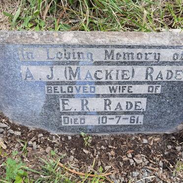 RADE A.J. nee MACKIE -1961
