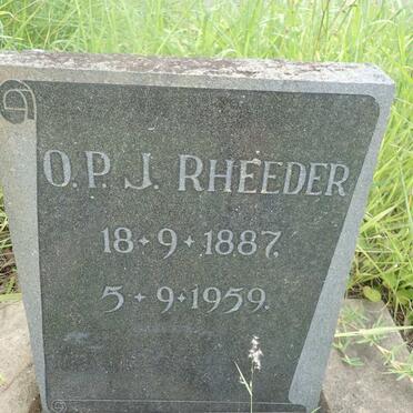 RHEEDER O.P.J. 1887-1959