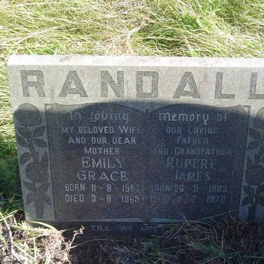 RANDALL Rupert James 1883-1970 &amp; Emily Grace 1887-1965