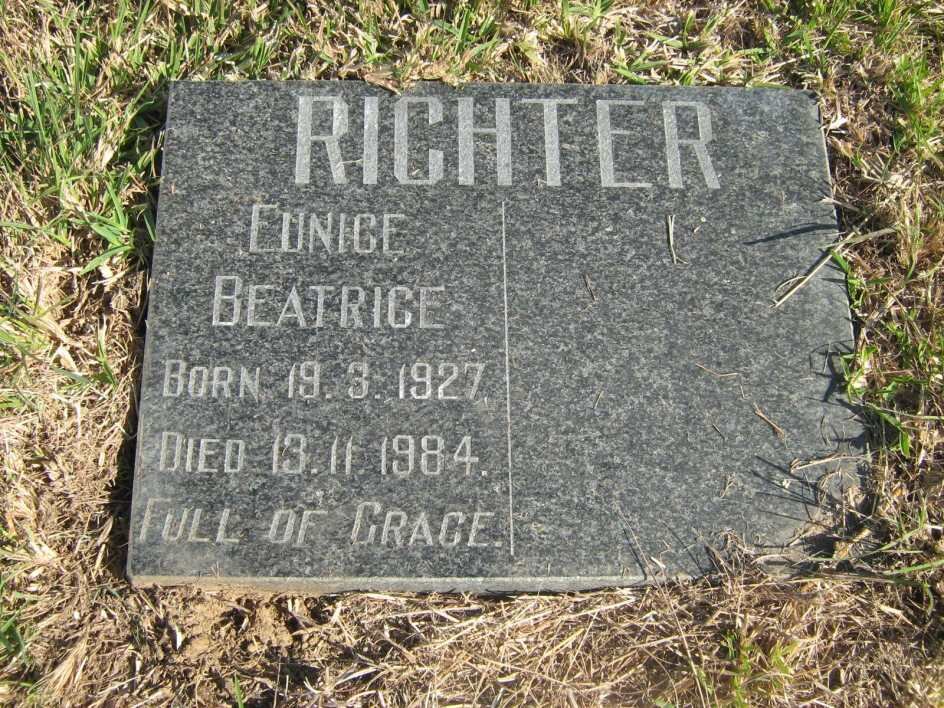 RICHTER Eunice Beatrice 1927-1984