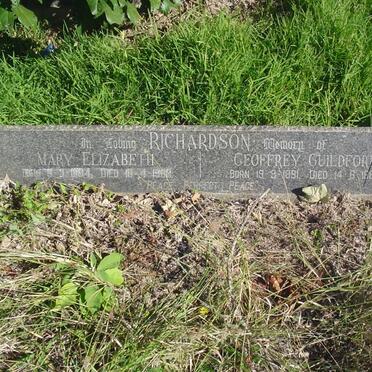 RICHARDSON Geoffrey Guildford 1891-1967 &amp; Mary Elizabeth 1894-1963