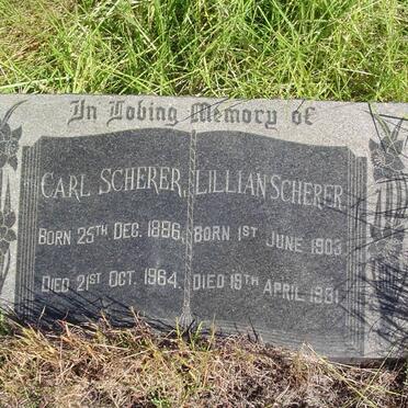 SCHERER Carl 1886-1964 &amp; Lillian 1903-1981