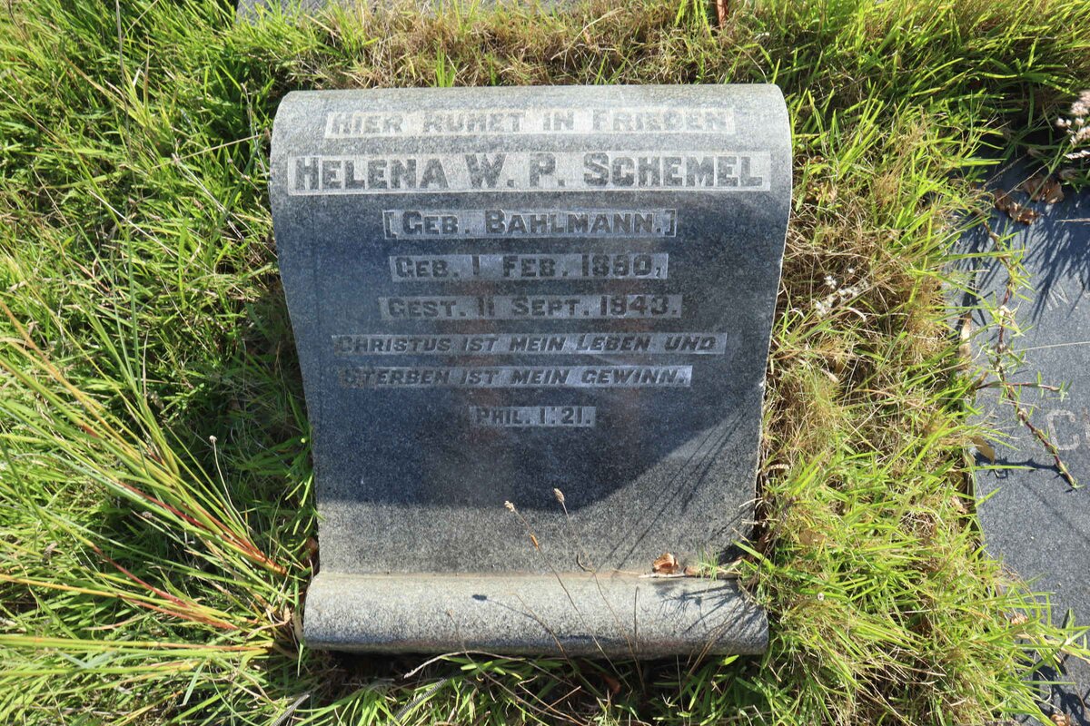 SCHEMEL Helena W.P. nee BAHLMANN 1890-1943
