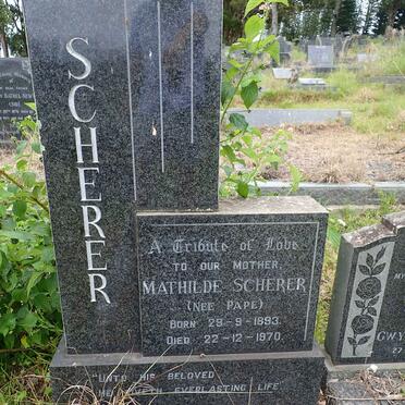 SCHERER Mathilde nee PAPE 1893-1970