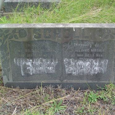 SCHOLL Frederick Carl 1895-1966 &amp; Alice Campbell 1897-1968