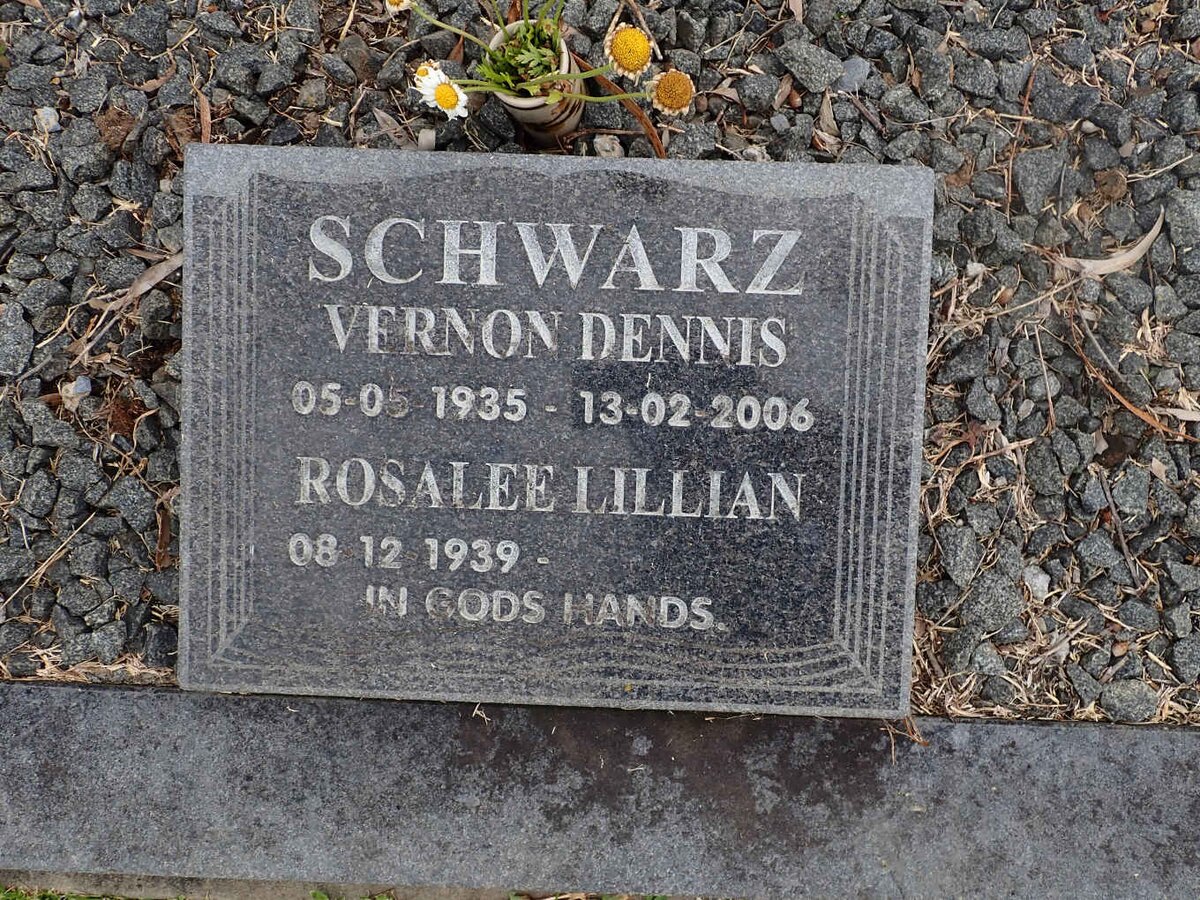 SCHWARZ Vernon Dennis 1935-2006 &amp; Rosalee Lillian 1939-