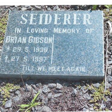 SEIDERER Brian Gibson 1939-1997