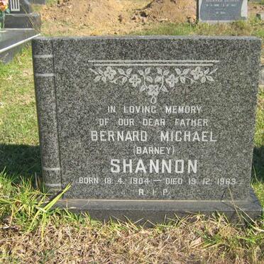 SHANNON Bernard Michael 1904-1963