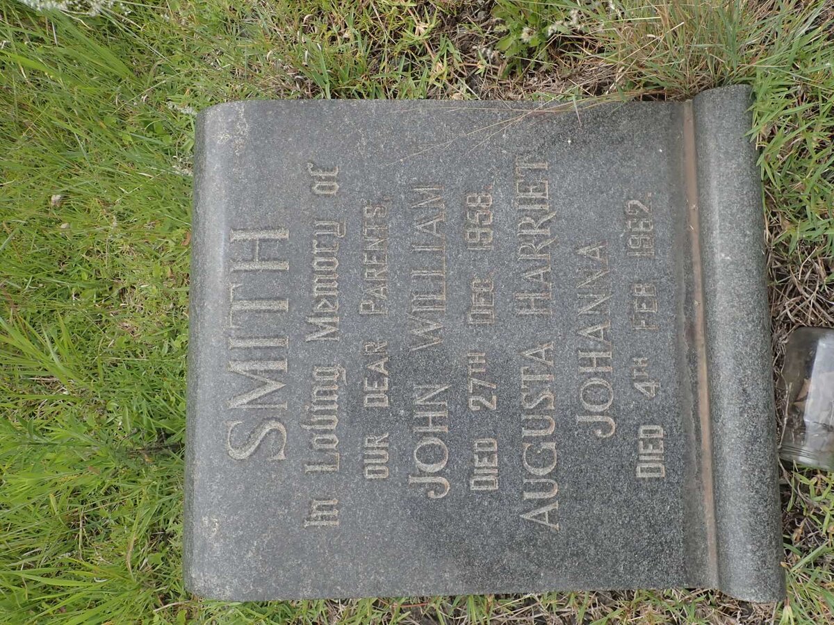 SMITH John William -1958 &amp; Augusta Harriet Johanna -1962