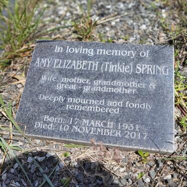 SPRING Amy Elizabeth 1931-2017