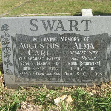 SWART Augustus Carl 1918-1996 &amp; Alma SCHENTKE 1918-1995