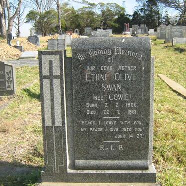 SWAN Ethne Olive nee COWIE 1906-1961