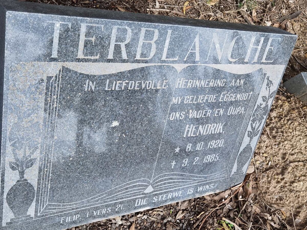 TERBLANCHE Hendrik 1920-1985