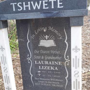 TSHWETE Lauraine Lizeka 1942-2021