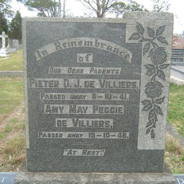 VILLIERS Pieter D.J., de -1941 &amp; Amy May Peggie -1948