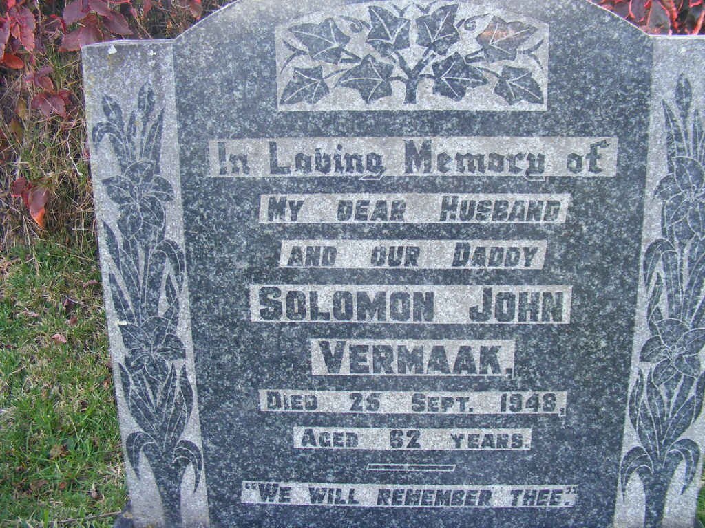 VERMAAK Solomon John -1948