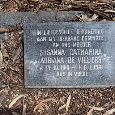VILLIERS Susanna Catharina Adriana, de 1916-1961