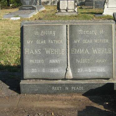 WEHLE Hans -1939 &amp; Emma 1965