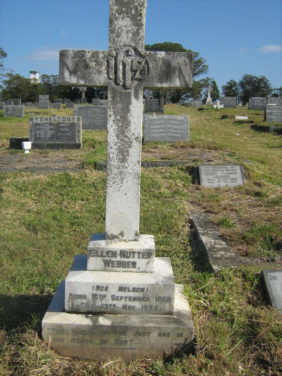 WEBBER Ellen-Nutter nee NELSON 1865-1955