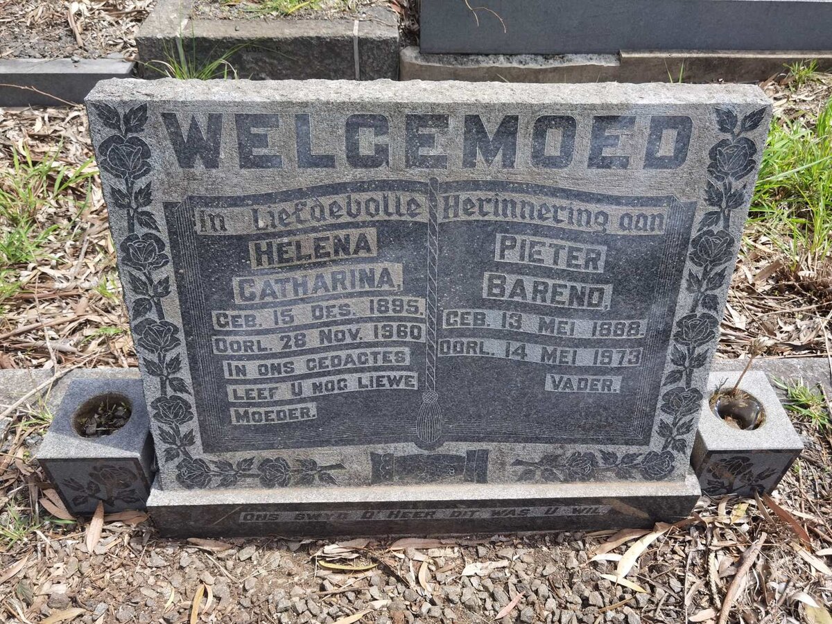 WELGEMOED Pieter Barend 1888-1973 & Helena Catharina 1895-1960