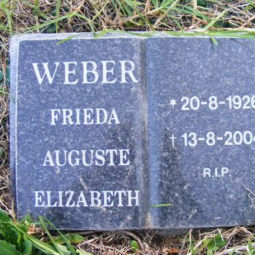 WEBER Frieda Auguste Elizabeth 1926-2004
