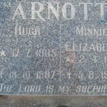 ARNOTT Hugh 1905-1987 &amp; Minnie Elizabeth 1921-1988