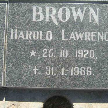 BROWN Harold Lawrence 1920-1986